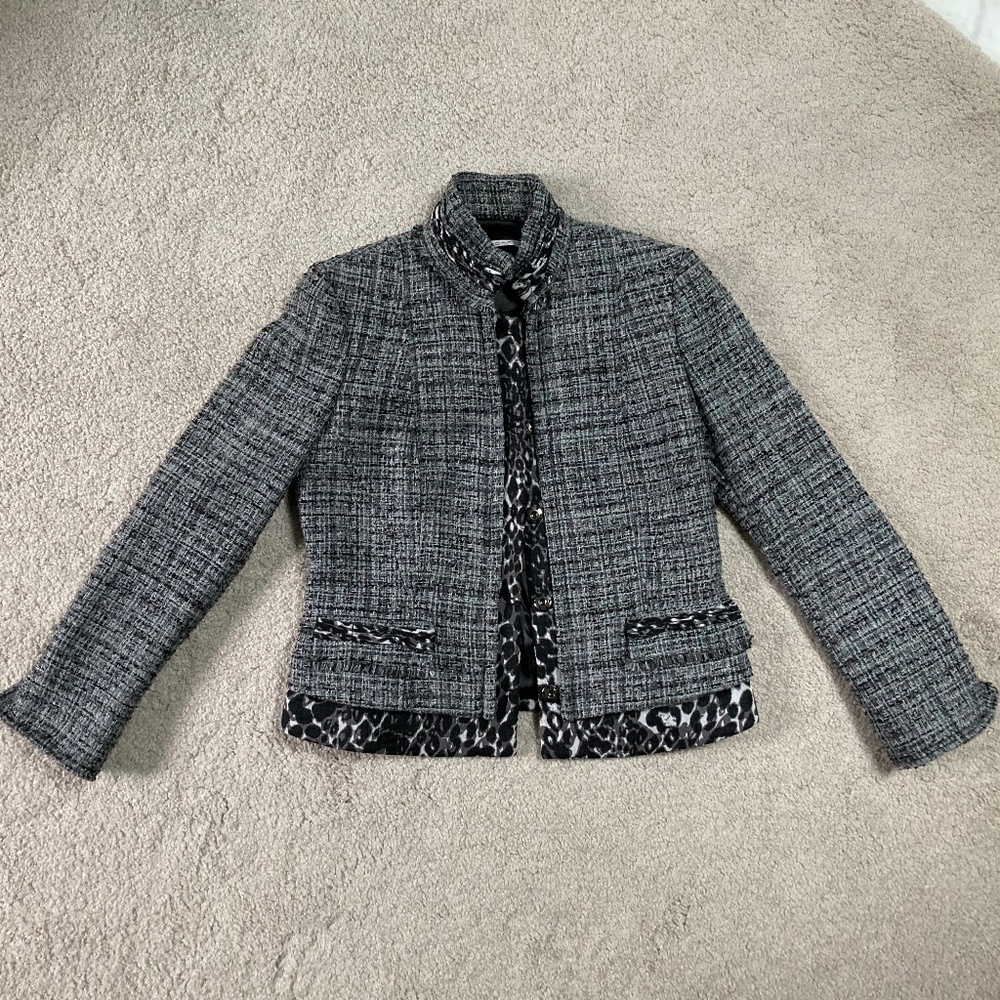 Tahari Boucle Tweed Jacket, 8P